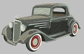Cars Drawing Machine Embroidery Art Digital Embroidery