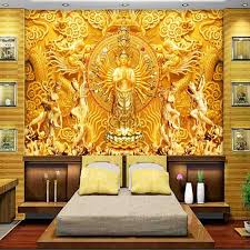 Cheap Custom Mural Buy Quality Wallpaper Mural Directly From China Mural 3d Suppliers Custom Mural 3d Stereo Drawing Room Decor Mural Wallpaper Buddha Decor