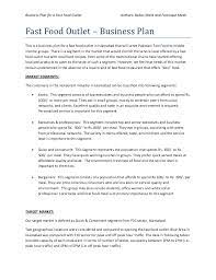 1.3 before opening fast food restaurant consider trends. Business Plan Of Fast Food Restaurant
