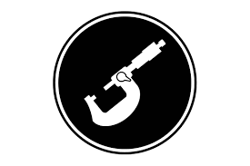 Download Micrometer Precision White Icon On Black Circle Vector Graphic By Hoeda80 Creative Fabrica SVG Cut Files