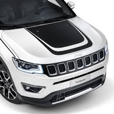 14.9 x 10.5 cm dimensions des autocollants (petits) : Stickers Bande Large Avec Liseret Capot Jeep Compass