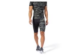 reebok crossfit compression shorts camo black