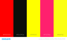 Ff0000 0c0f0a Ffff00 Ff206e Fbff12 800 500 Ff0000 Pie Chart Chart