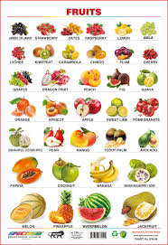 This will help you to understand and to remember the names of all fruits. Buy Spectrum Educational Large Wall Charts Set Of 5 Wild Animals Birds Fruits Vegetables Flowers Book Online At Low Prices In India Spectrum Educational Large Wall Charts