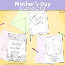 Colorful printable mother's day card. Printable Mother S Day Cards To Color Messy Little Monster