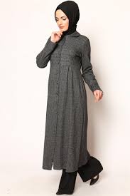 Balik Sirti Gri Kap 7230 02 Hijab Fashion Hijabista Fashion Muslim Fashion