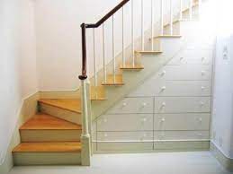 It has a contemporary basement staircase design featuring steep stairs with glass railings. Effective Space Saving Stairs Design With Decorative Models Staircase Storage Space Saving Staircase Stairs Design
