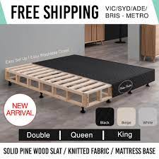 mattress bed base queen double king fabric wooden kd slat frame ensemble bedroom mattress bases steel bed design bed slats