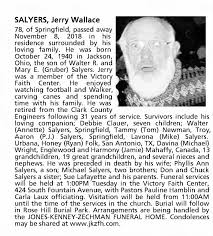 Obituary for Jerry SALYERS Wallace, 1940-2018 (Aged 78)