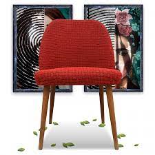 Wir kennen alle hölzer, jedes scharnier, wissen, wo die schrauben hingehören, welche stoffe für sie am besten geeignet sind und und und… Stuhl Original Retro 50er 60er Jahre Cocktailsessel Holz Rot Gepolstertes Vintage Mobel Traum