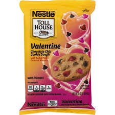 Serving size (1 of 16 brownies), calories 390 (calories from fat 150), total fat 17g (saturated fat 5g, trans fat g), cholesterol 30mg, sodium 210mg, total carbohydrate 58g (dietary fiber 1g, sugars 42g), protein 2g, potassium 148mg, thiamin mg, riboflavin mg, niacin mg, folate mg, vitamin b6 mg, vitamin b12 mcg; Toll House Chocolate Chip Cookie Dough Valentine 16 Oz Instacart