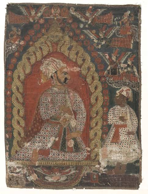 An 18th-century Malla dynasty royal court portrait, AI generated