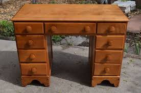 Vintage 1950s Mid Century Child 39 S Maple Desk Kneehole Solid Wood Vintage Desk For Office Or Child 39 S Room Bird Vintage Desk Retro Furniture Furniture