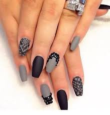 However you decide to wear it, black nails are so versatile that you can create an endless amount of styles that best represents your 22 elegant black nail designs that look edgy and chic. Cute Gray Black Nails Miladies Net
