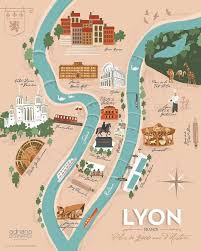 My First Illustrated Map For The Beautiful Lyon It Was A Challenging And Also Inspiring Project Lyon Tu Es Mag Lyon France Travel Lyon France Illustrated Map