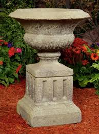 You can buy your urns, pots, planters, and pedestal vase in bulk online or instore today at your own convenience. Parthenon Urn With Pedestal Unique Stone Antique Garden Reproductions