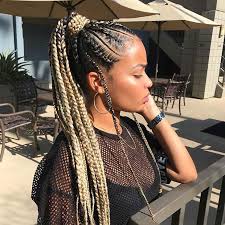 The particular updo takes minutes a high ponytail is a quite casual hairstyle for women but with a bouffant, a side braid and a few many black women desire blonde hair, but worry about it clashing with certain skin tones or taking too. Cute Braided Ponytail Hairstyles For Black Hair That Are Absolutely Cool