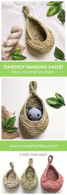 The pattern is available in 2 sizes. Teardrop Hanging Baskets Free Crochet Pattern Video Tutorial Sweet Softies Amigurumi And Crochet