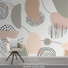 Abstract Wallpaper Pastel Color Mural Peel And Stick Etsy In 2021 Abstract Wallpaper Mural Peel And Stick Wallpaper
