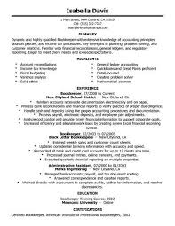 Best Bookkeeper Resume Example Livecareer