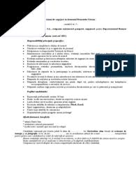 Model Anunt Resurse Umane Inspector Resurse Umane Doc