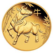2021 Lunar Year Of The Ox 1 10 Oz Gold Coin In 2020 Feng Shui Symbols Lunar Year Gold Coins