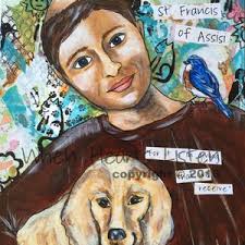 St. Francis, Francis of Assisi, St. Francis painting, saint icon,  confirmation gift, patron saint of animals,icon painting, religious gift,