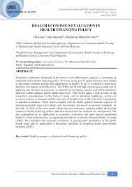 Demographic and clinical determinants of multi drug resistant tuberculosis among hiv infected patients in tanzania. Pdf Health Economics Evaluation In Health Financing Policy