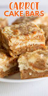Carrot Cake Bars These Carrot Cake Bars Are So Moist And Delicious They Have A Sprinkle Of Cinnamon A Cookie Bar Recipes Dessert Bar Recipe Carrot Cake Bars