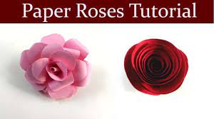 How To Make Paper Roses Easy Paper Flowers How To Make A Paper Rose Pape Paper Roses Tutorial Paper Roses How To Make Paper Flowers