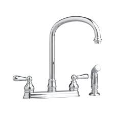 Some touchless and touch faucets will have lines that. American Standard 4771 732 002 Chrome Hampton Kitchen Faucet With Side Spray And Cover Plate Faucetdirect Com