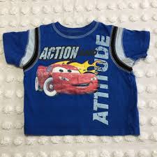Disney Shirts Tops Cars Lighting Mcqueen Blue T Shirt Poshmark