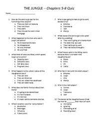 If you paid attention in history class, you might have a shot at a few of these answers. The Jungle Quizzes Chapters 1 31 With Answer Key By Subject Matter Expert