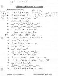 Synthesis, decomposition, single replacement, double replacement, and combustion. 17 Balancing Equations Worksheets And Answers
