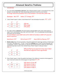 11 Advanced Genetics Problems Answer Key Docx Genetics Practice Problems Word Problem Worksheets Persuasive Writing Prompts