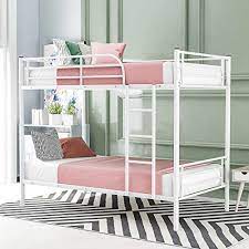 Check spelling or type a new query. Buy Metal Bunk Bed Twin Over Twin Heavy Duty Bed Frame With Safety Guard Rail Removable Ladder For Kids Teens Adults White Online In Turkey B097r79v4t