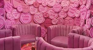 Elan Cafe Dusky Pink Stunning Place 7 Elan Cafe Dusky Pink Stunning Place 7 Beauty Salon Decor Coffee Shop Decor Pink