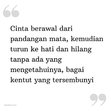 Bagus nih misal kalau diberikan pada pacar atau teman dekat kita agar lebih saya dengan kita. Kata Status Sedih Cinta Berawal Dari Pandangan Mata Kemudian Turun Ke Hati Dan Hilang Tanpa Ada Yang Mengetahuinya Bagai Kentut Yang Tersembunyi Katastatus Com