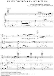 뮤지컬 <레미제라블> empty chairs at empty tables 빈 의자 빈 식탁 가사. Empty Chairs At Empty Tables Flute Sheet Music Violin Sheet Music Violin Music