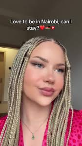 💕😀 Wher could I work? #tiktok #leo #kenia #pinkdress #braids #mombas...