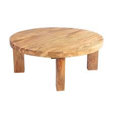 Sturdily supported by a distressed black. Modern Round Teak Coffee Table Chairish