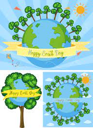 Find the perfect earth day poster stock photo. Three Happy Earth Day Poster Designs 605778 Download Free Vectors Clipart Graphics Vector Art