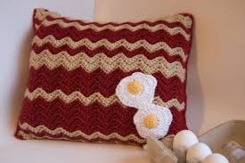 With this cozy collection of easy free scarf knitting patterns, there are endless making possibilities! Free Pattern Bacon And Eggs Pillow