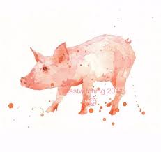 Piglet Print For The Inner Homesteader In You Peppermint Piglet Pig Art Old Macdonald Farm Fresh On Etsy 22 00 Pig Art Animal Art Art