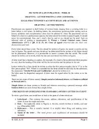 For a student paper, this only includes the page number. Doc My Note On Law In Practice Week 10 Drafting Letter Writing 2 And Cash Book Legal Practitioner S Account Rules And Accounts Drafting Letter Writing Philip Chibuikem Academia Edu