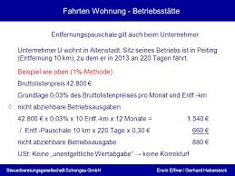 Einmal die 253,08 als fahrten zwischen wohnung und arbeitsstätte (als laufender bezug versteuert) und. Private Pkw Nutzung Reisekosten Ab 2014 Schongau 9 April Ppt Video Online Herunterladen