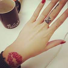 Bigheartdiary Lipstick Tattoos Finger Tattoos Tattoos