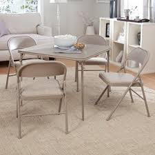 Meco Sudden Comfort 5 Piece Card Table Set Buff Lace Color Buff Lace By Meco 129 99 Non Marrin Card Table And Chairs Table And Chair Sets Card Table Set