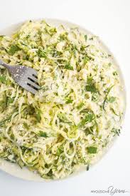 Zucchini noodle recipe with garlic butter parmesan cheese. Zucchini Noodles Recipe With Healthy Alfredo Sauce Zucchini Alfredo Wholesome Yum