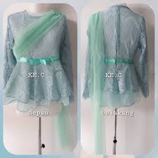 Nah lo berarti kan biru kehijauan hahaha…. Jual Kebaya Brokat Kombinasi Organza Biru Telor Asin Kab Kendal Twin Collection Tokopedia